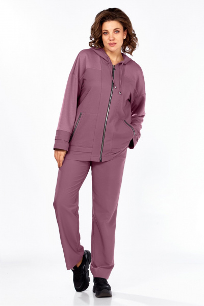 Костюм спортивный брюки худи больших размеров Tensi 405 клевер - фото 1