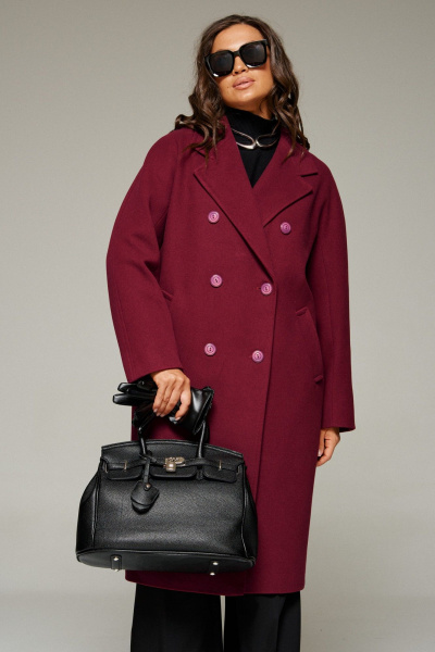 Пальто Beautiful&Free 7015 бордо - фото 9