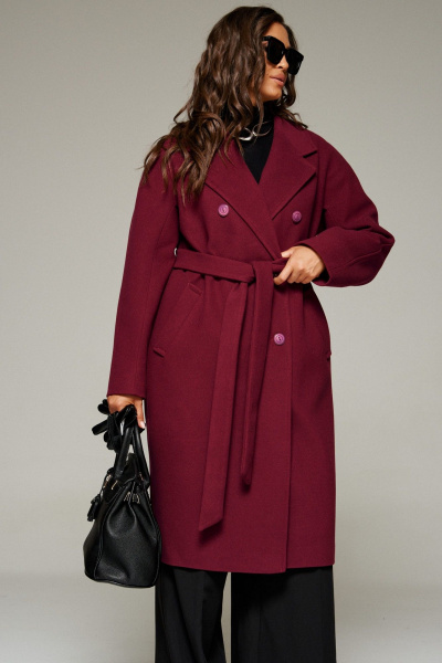 Пальто Beautiful&Free 7015 бордо - фото 7