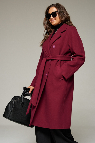 Пальто Beautiful&Free 7015 бордо - фото 6