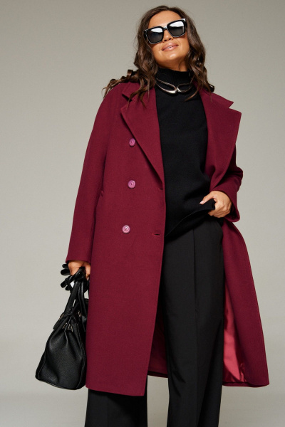 Пальто Beautiful&Free 7015 бордо - фото 3