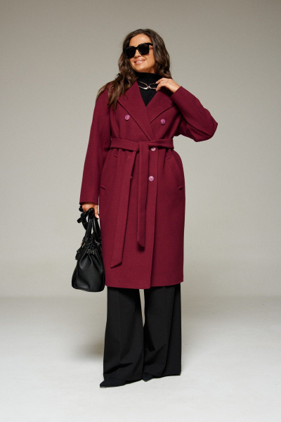 Пальто Beautiful&Free 7015 бордо - фото 1