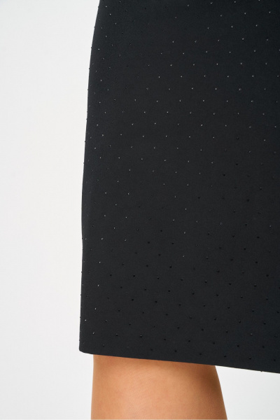 Синяя юбка-карандаш с стразами из текстиля Nika.PL 0504201 кристалл - фото 2