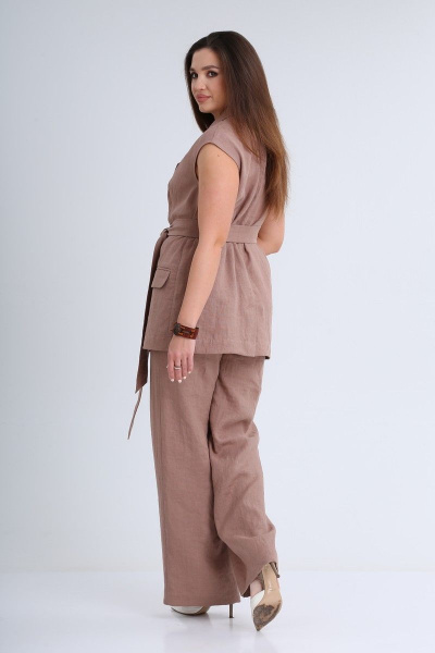 Брюки, жилет MALI 721-044 кофе - фото 7
