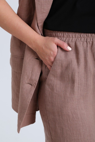 Брюки, жилет MALI 721-044 кофе - фото 8