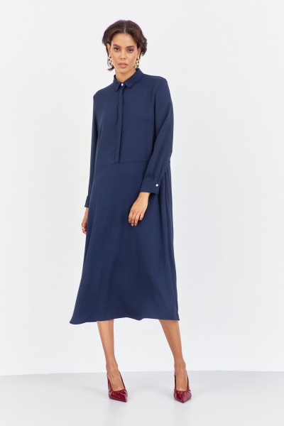 Платье FLAIM 2037 синий - фото 2