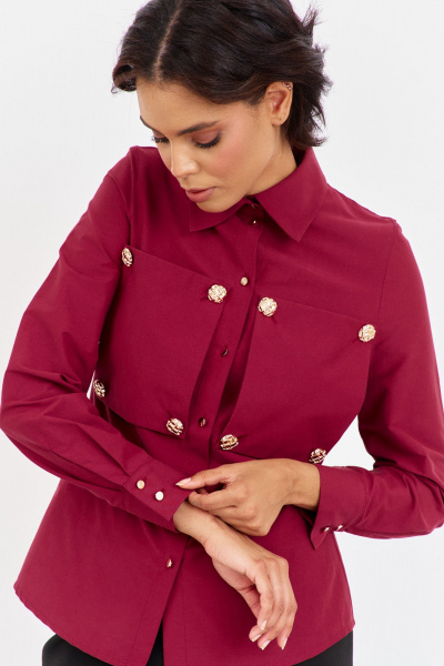 Блуза FLAIM 2047.01 бордо-марсала - фото 6