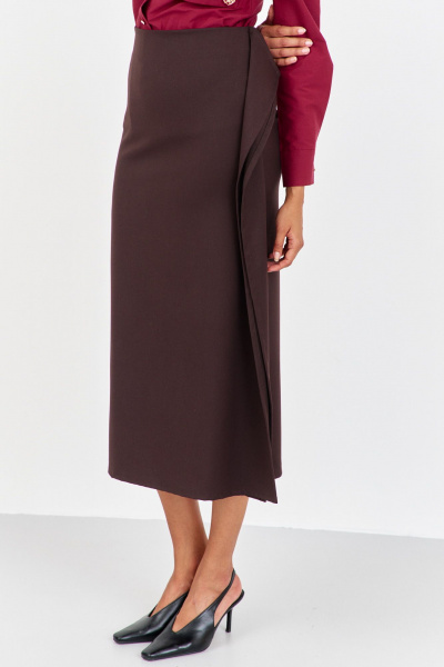 Юбка FLAIM 2052 шоколад - фото 4
