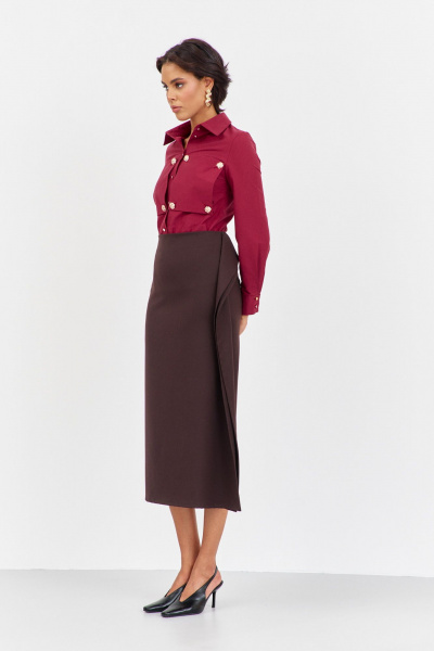 Юбка FLAIM 2052 шоколад - фото 2