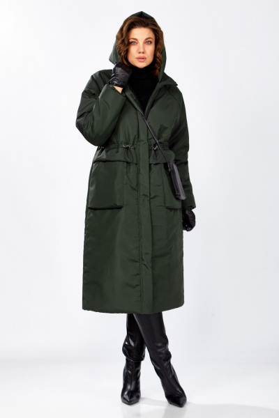 Пальто Lady Secret 8295 пыльно-зеленый - фото 2