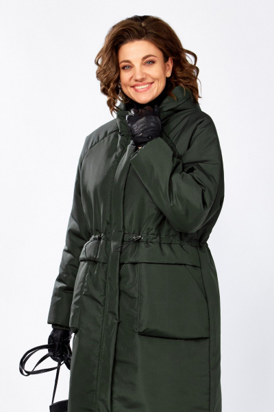 Пальто Lady Secret 8295 пыльно-зеленый - фото 13