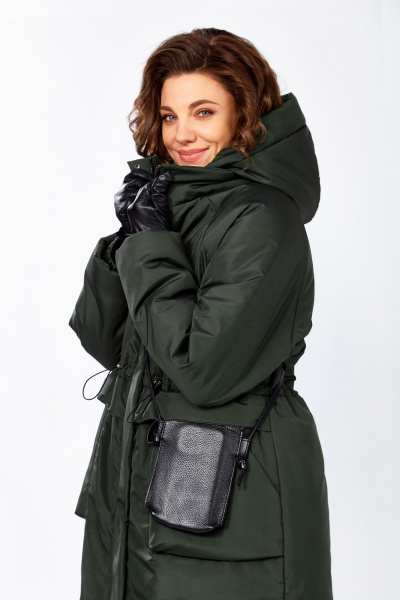 Пальто Lady Secret 8295 пыльно-зеленый - фото 9