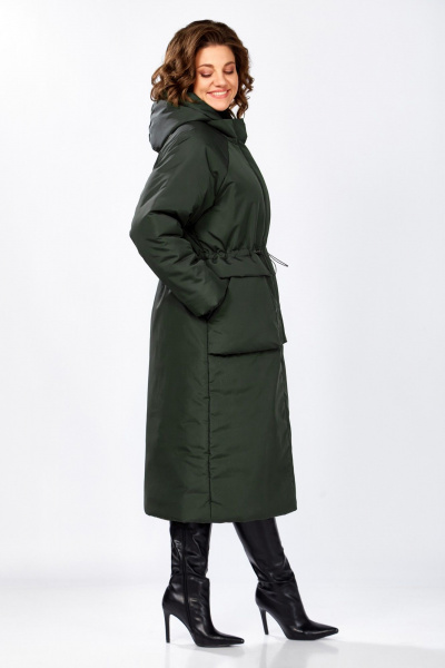 Пальто Lady Secret 8295 пыльно-зеленый - фото 8