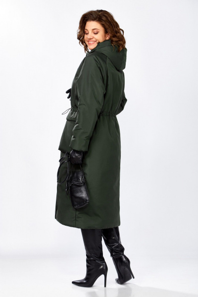 Пальто Lady Secret 8295 пыльно-зеленый - фото 7