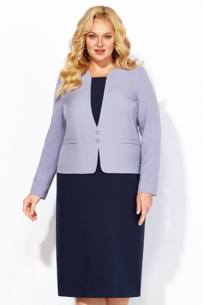 Платье Линия Л Б-2093 сиреневый_темно-синий - фото 2