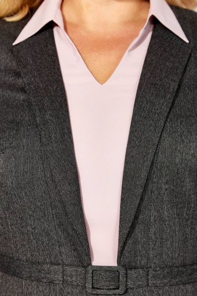 Платье Линия Л Б-2072 темно-серый - фото 3