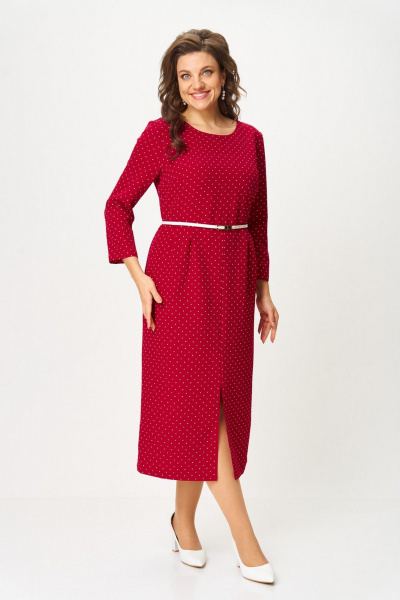 Платье Svetlana-Style 2176 бордовый_горох - фото 3