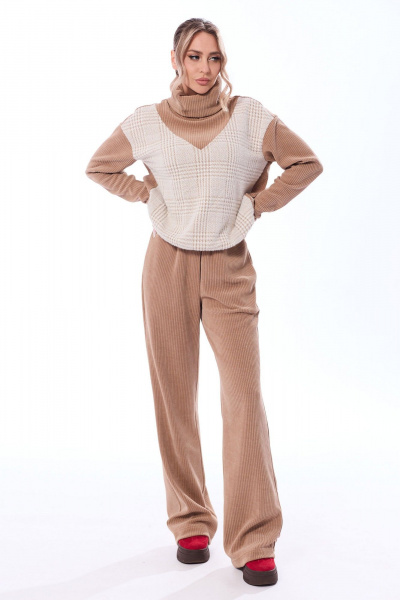 Блуза, брюки Golden Valley 6689-1 бежево-молочный - фото 1