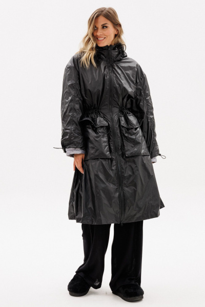 Пальто EOLA 2775 черный/серый - фото 12