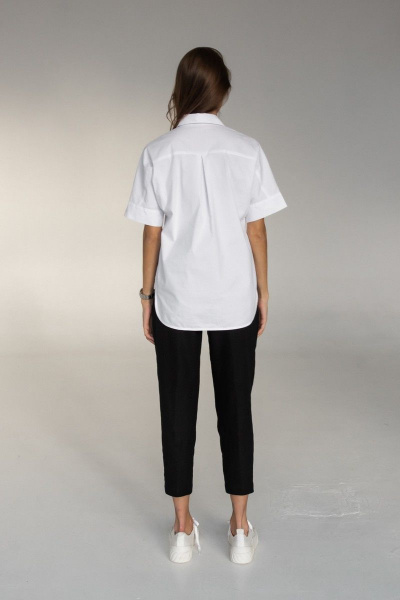 Демисезонная белая блуза в стиле на каждый день Motif 1553 - фото 3