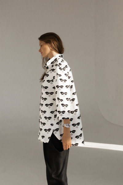 Демисезонный комплект блузки и брюк из текстиля Motif 2115 - фото 3