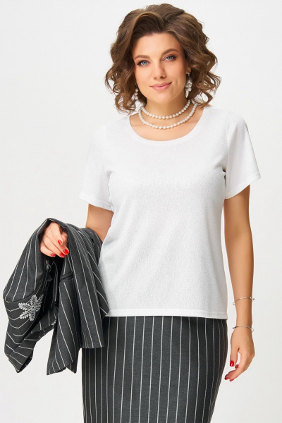 Джемпер Fita 20364 молочно-серебристый - фото 3