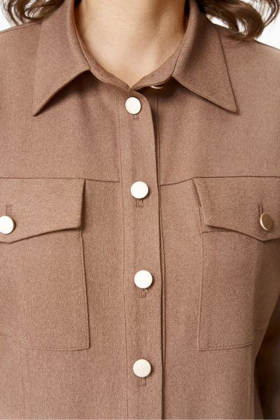 Брюки, рубашка AVA fashion М-156 капучино - фото 10