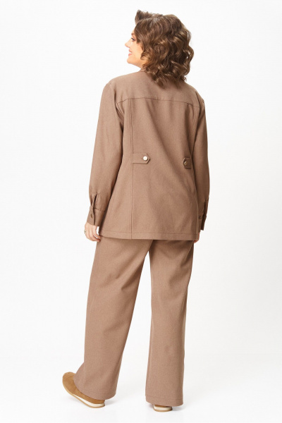 Брюки, рубашка AVA fashion М-156 капучино - фото 7
