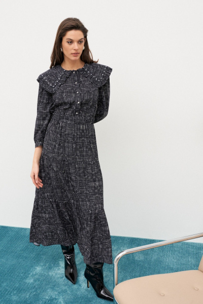 Платье C. of PAPAYA NEW 1632 черно-белый - фото 3