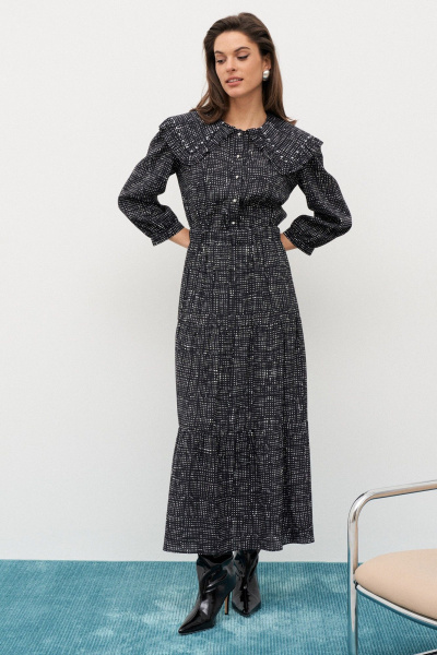 Платье C. of PAPAYA NEW 1632 черно-белый - фото 1