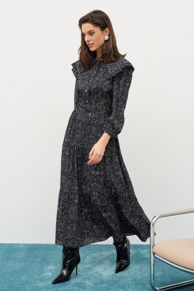 Платье C. of PAPAYA NEW 1632 черно-белый - фото 2