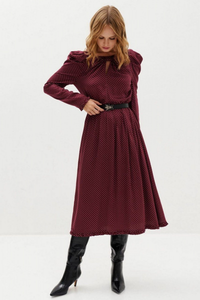 Платье C. of PAPAYA NEW 1728 бордовый - фото 2