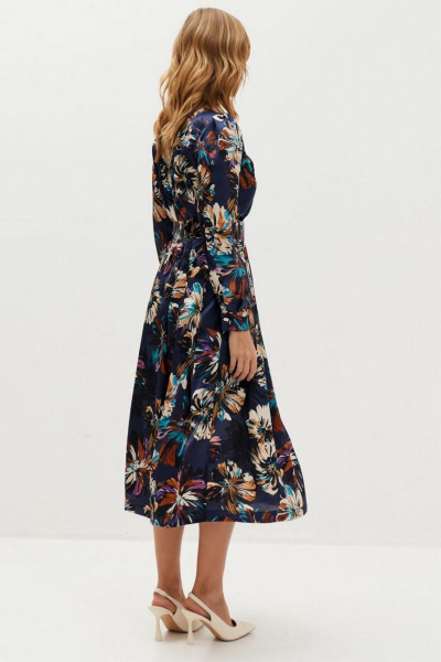 Платье C. of PAPAYA NEW 1736 синий_цветы - фото 4