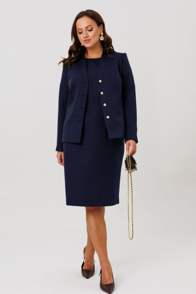 Жакет, платье Mubliz 275 темно-синий - фото 2