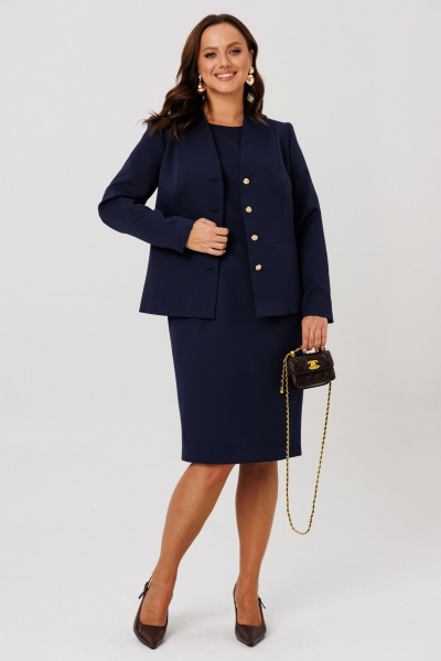 Жакет, платье Mubliz 275 темно-синий - фото 1