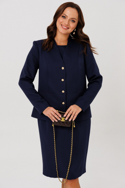 Жакет, платье Mubliz 275 темно-синий - фото 8