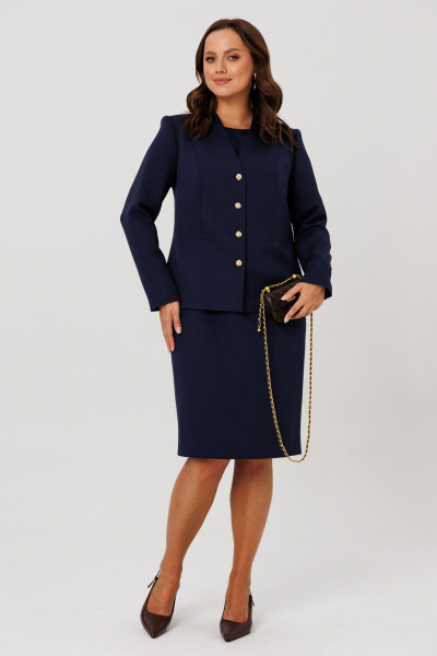 Жакет, платье Mubliz 275 темно-синий - фото 7