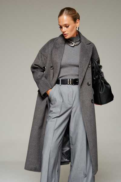 Пальто Beautiful&Free 7016 графит - фото 11