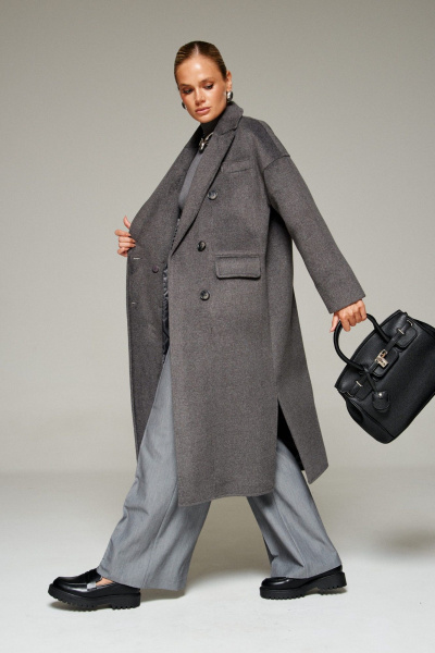 Пальто Beautiful&Free 7016 графит - фото 9