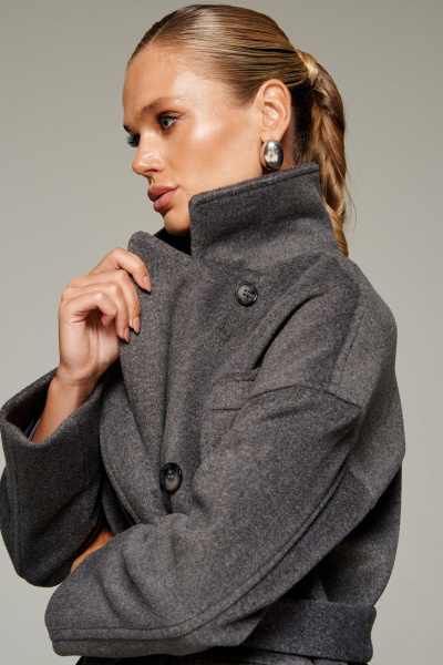 Пальто Beautiful&Free 7016 графит - фото 7