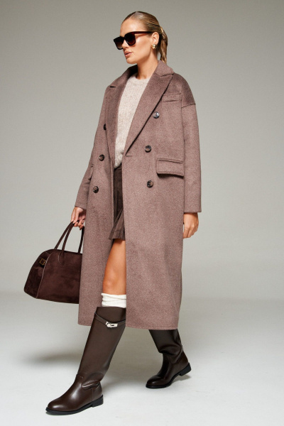 Пальто Beautiful&Free 7016 какао - фото 5