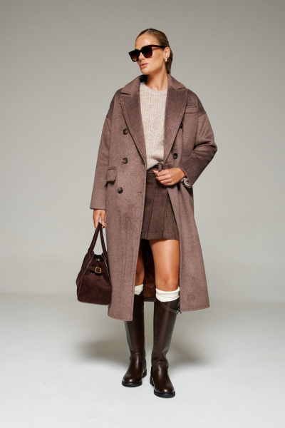 Пальто Beautiful&Free 7016 какао - фото 4