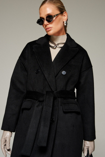 Пальто Beautiful&Free 7016 черный - фото 9