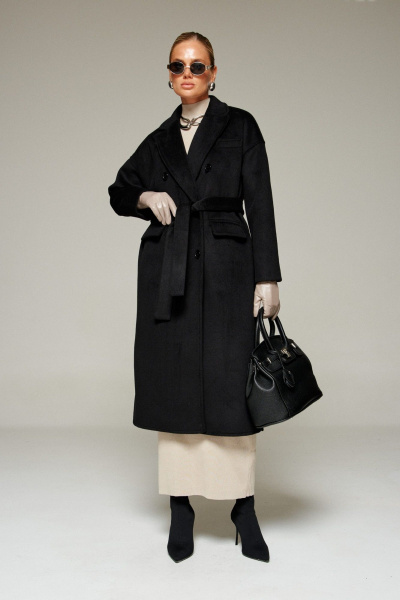 Пальто Beautiful&Free 7016 черный - фото 8