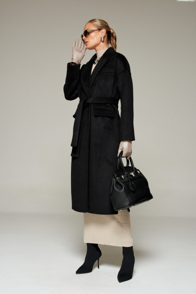 Пальто Beautiful&Free 7016 черный - фото 7