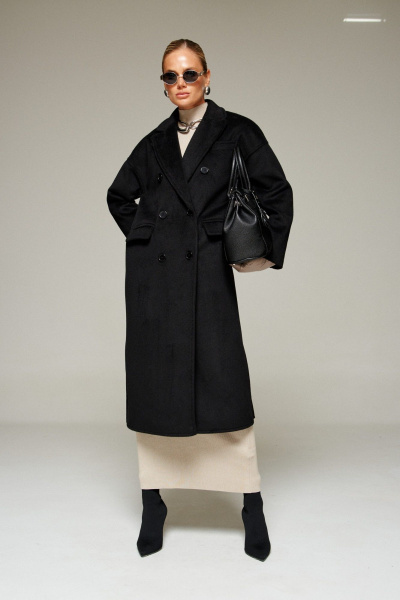 Пальто Beautiful&Free 7016 черный - фото 1