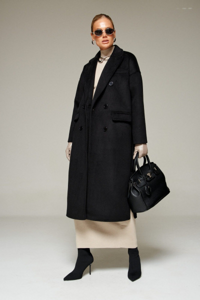 Пальто Beautiful&Free 7016 черный - фото 2