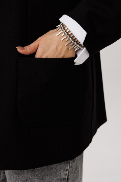 Жакет Anelli 1524.1 черный_тюльпан - фото 7