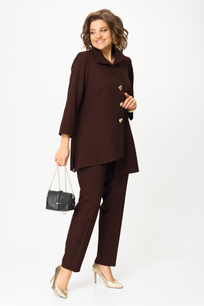 Брюки, туника Vilena 1110 шоколад - фото 1