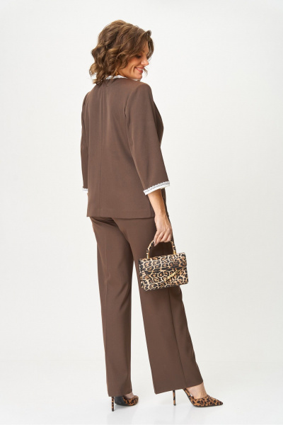 Блуза, брюки, жакет Vilena 1113 шоколад - фото 13